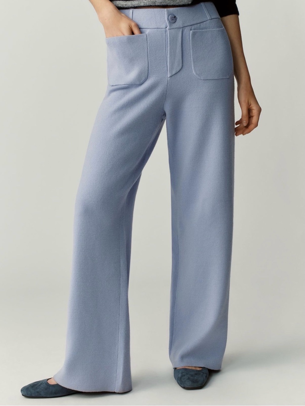 NWOT Cozy Lavender Wide-Leg Knit Pants